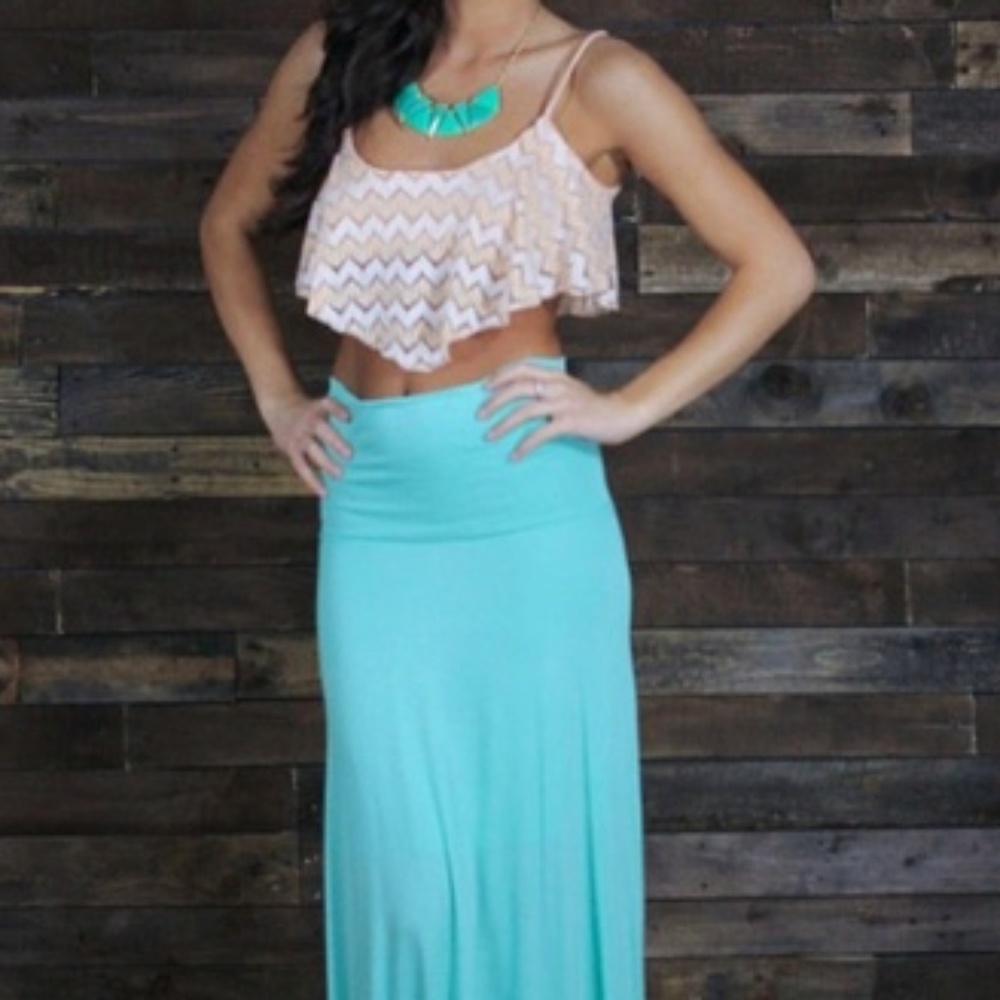 ☘️Maxi Skirt Mint Green